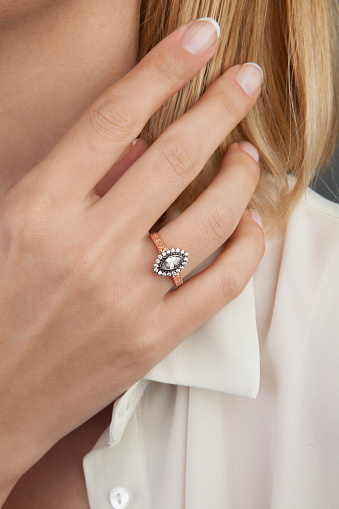 Diamond ring gift product photography