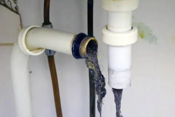 Photo of Clogged sink pipe