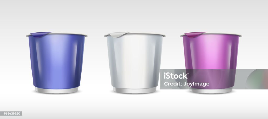 Cup Container Vector Food Container Cup Set Stock Illustration - Download Image Now - Blank ...