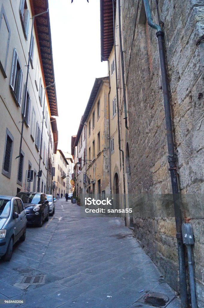 Mazzini street, Arezzo Mazzini street, Arezzo Tuscany, Italy Ancient Stock Photo