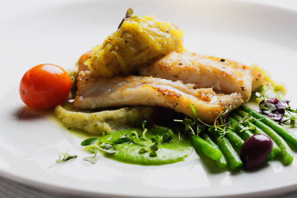 istock Gourmet grilled fish at luxury restaurant 965444646