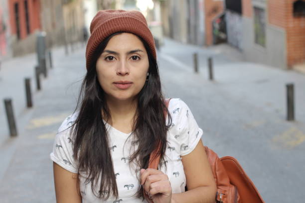 istock Trendy urban latin woman with copy space 965447432