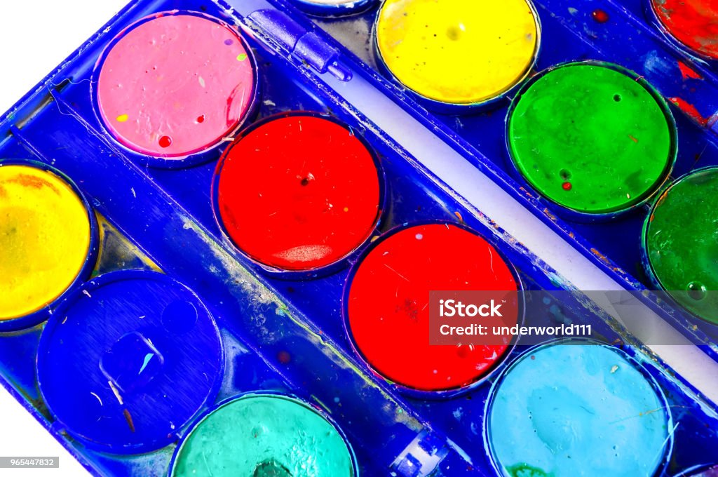Einfache Aquarell-Farben-palette - Lizenzfrei Bildhintergrund Stock-Foto