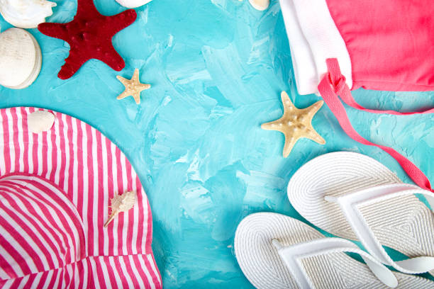 istock Set of Woman's things accessories summer season. 965452294