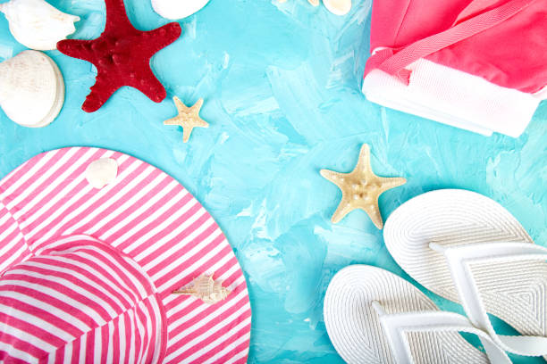 istock Set of Woman's things accessories summer season. 965452308