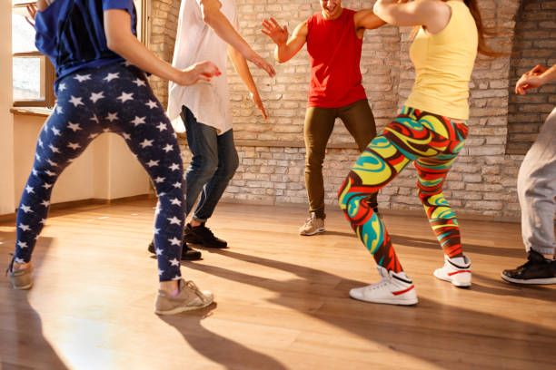 istock Concept of dancer’s legs in dancing studio 965455142