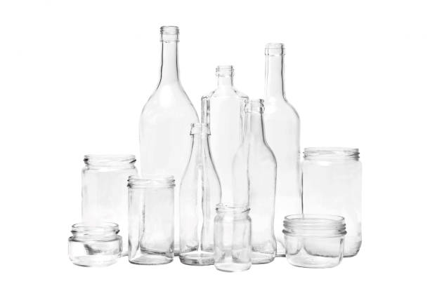 bottle and jar on white