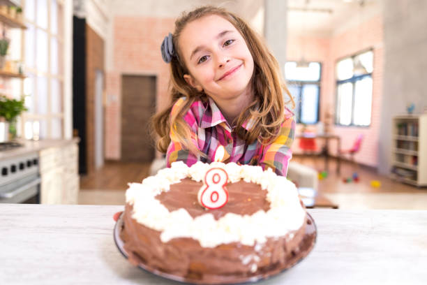 istock Little girl celebrating her eight birthday 965459220