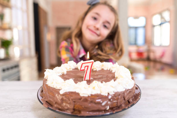 istock Little girl celebrating her seventh birthday 965459228
