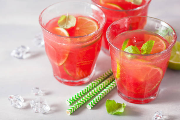 istock watermelon lemonade with lime and mint, summer refreshing drink 965466922