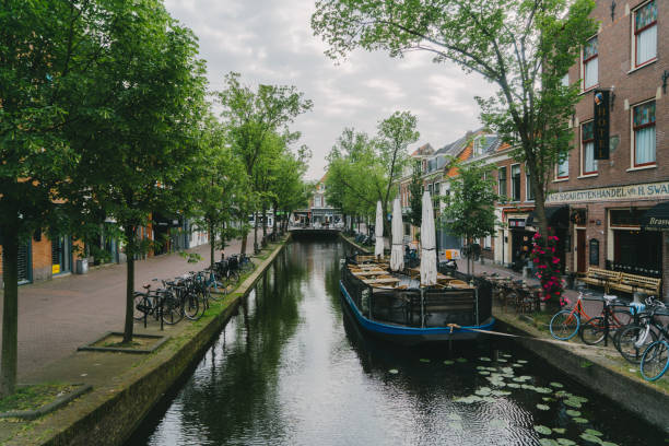 istock Canal in  Delft town 965469640