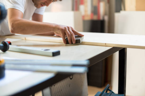 istock Preparing wood for painting 965470880