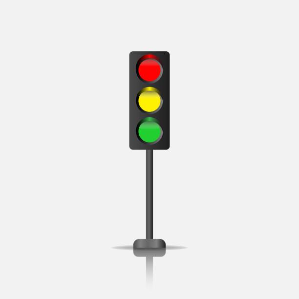 Traffic light vector icon. Traffic light vector icon. Regulation of traffic. Layers grouped for easy editing illustration. 2667 stock illustrations