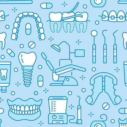 Ilustración de Dentista Ortodoncia Azul De Patrones Sin Fisuras Con Los Iconos De La Línea Cuidado Dental Equipos Médicos Apoyos Prótesis Dental Seda Tratamiento De Caries Pasta De Dientes Fondo De Salud Ilustración de Dentista Ortodoncia Azul De Patrones Sin Fisuras Con Los Iconos De La Línea Cuidado Dental Equipos Médicos Apoyos Prótesis Dental Seda Tratamiento De Caries Pasta De Dientes Fondo De Salud