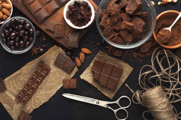 istock Assortment of handmade sweets and craft tools, top view 965481112