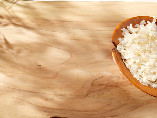 Coconut chips stock photo