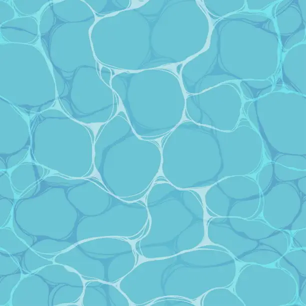Vector illustration of Rippled water surface seamless repeating pattern texture.