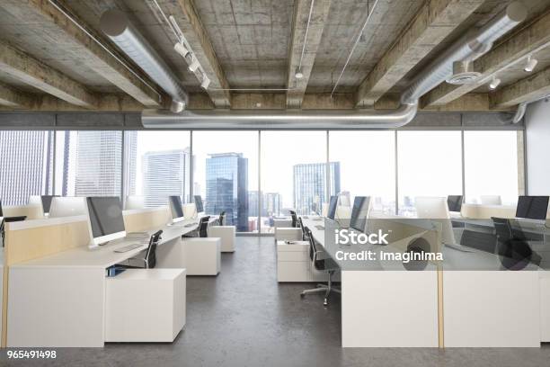 Interieur Eines Modernen Büros Im Business District Stockfoto und mehr Bilder von Büro