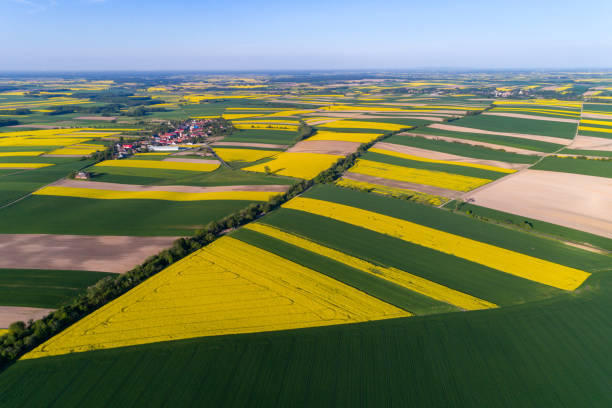 istock Aerial view on the small village 965492154