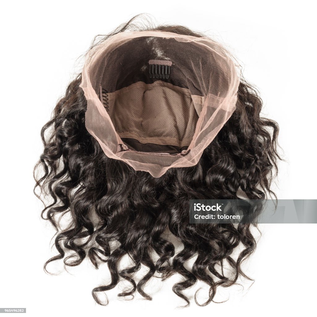 Loose Curly Black Full Head Human Hair Lace Wigs Stock Photo - Download  Image Now - Hair Extension, Wig, Black Hair - iStock