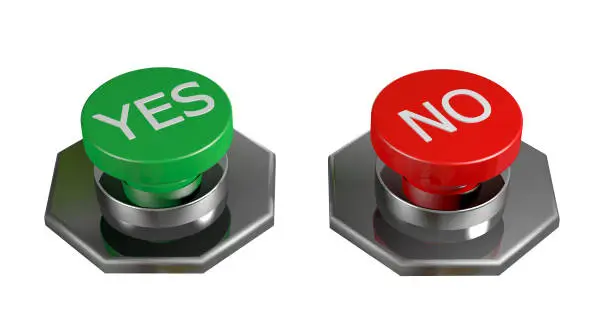 Photo of yes no green red buttons
