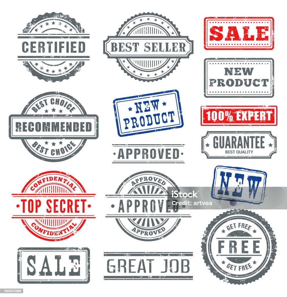 Rubber Stamps Stock Illustration - Download Image Now - Rubber Stamp,  Postage Stamp, Seal - Stamp - iStock