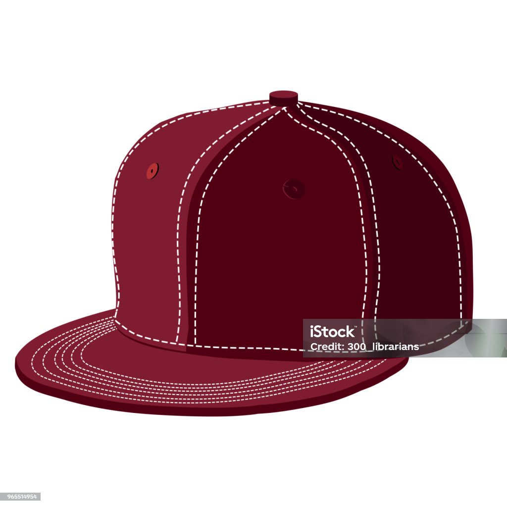 Meroon Cap Maroon Cap Stock Illustration - Download Image Now - Baseball Cap ...
