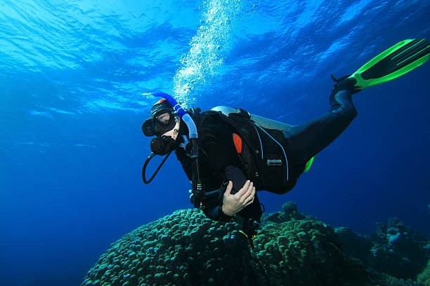 istock Woman Scuba Diver 96552077