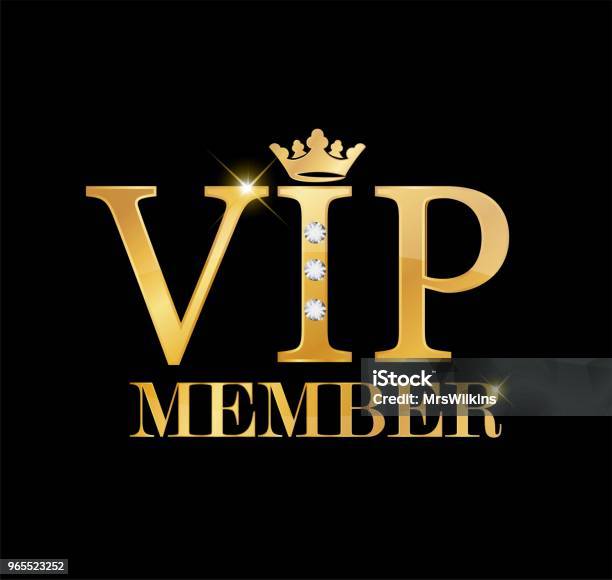 Vip Reward Sign Vip Golden Sign Vector Stock Illustration - Download Image Now ...