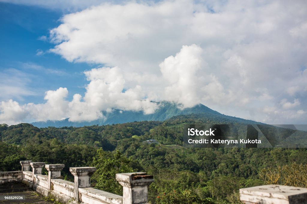 Balinese landscape abandoned balinesse hotel Abandoned Stock Photo