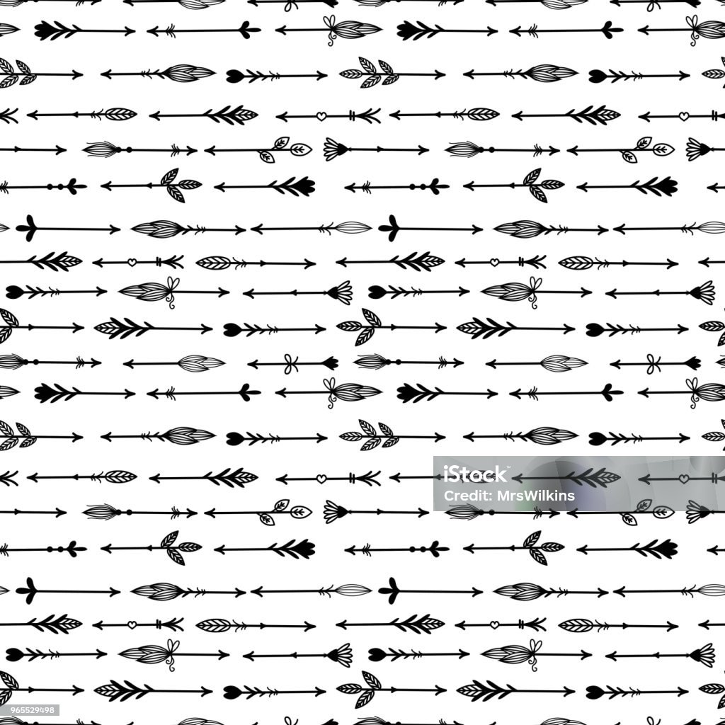 Rustic Arrow Seamless Beautiful Pattern Vector Stock Illustration ...