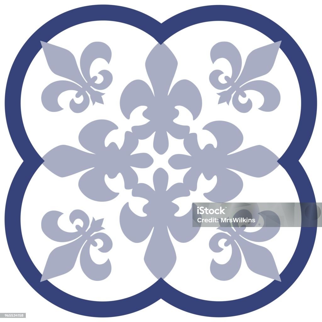 Simple Tile Designs Vector Vintage Tile Design Vector Stock Illustration - Download Image Now ...