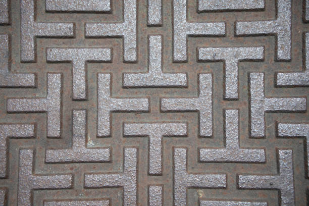 istock pattern style of steel floor for background 965536684