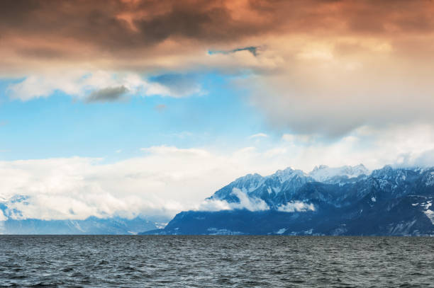 Lake Geneva in Swiss Alps, Switzerland