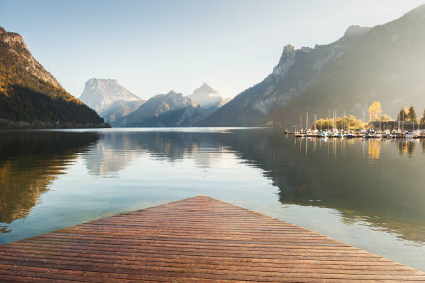 istock Traunsee lake in Alps mountains, Austria. 965538164