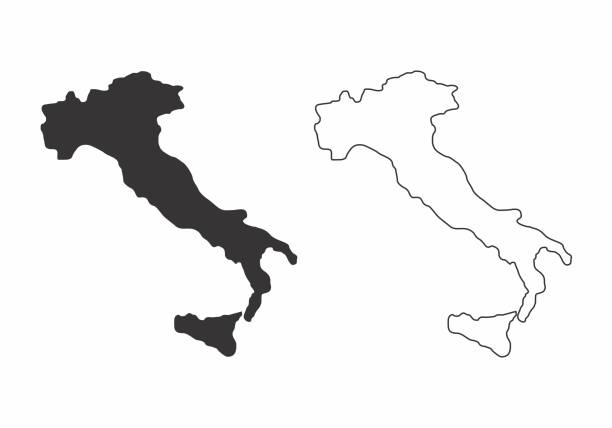 ilustraciones, imágenes clip art, dibujos animados e iconos de stock de mapas de italia - north eastern italy
