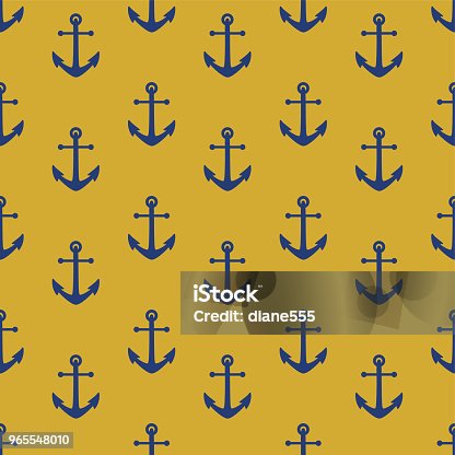 istock Cute Nautical Seamless Pattern 965548010