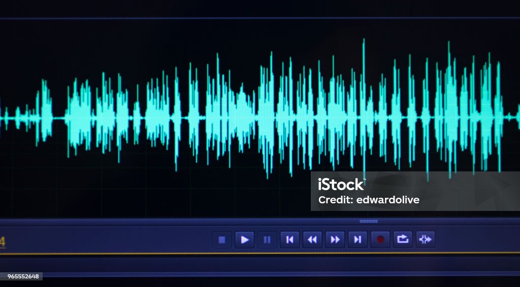 Soundwave Screen Audio Sound Wave Studio Editing Computer Program Screen Showings Sounds ...