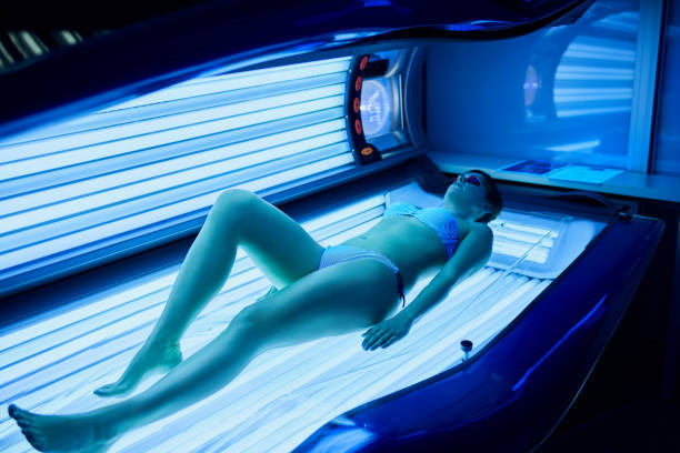 istock Young Women In The Solarium 965560626