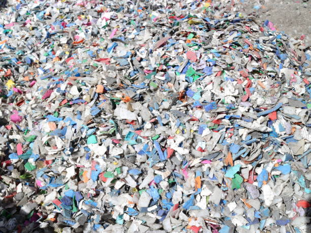 istock Shredded pieces of plastic in different colors 965577538