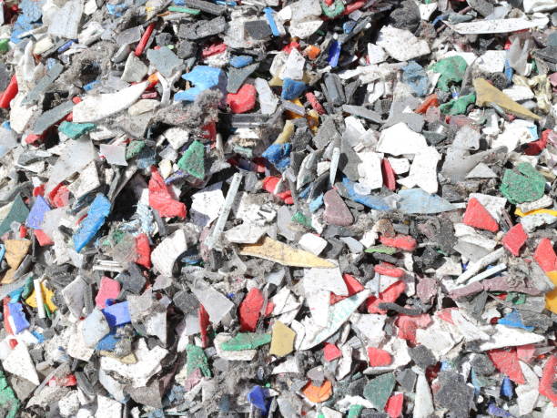 istock Shredded pieces of plastic in different colors 965577624