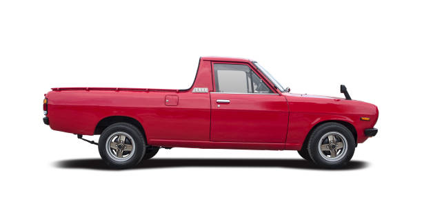 istock Classic small red pick-up truck 965580716