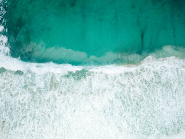istock Aerial View of Waves Crashing on Sandy Beach 965584776