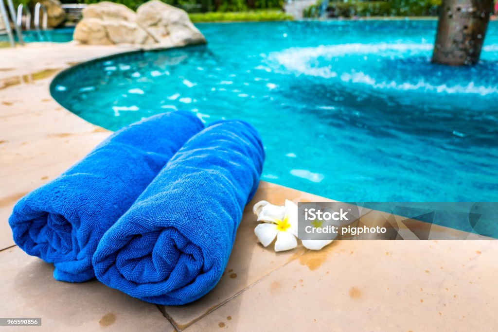 The Towel Is Placed By The Pool Stock Photo - Download Image Now - Swimming  Pool, Towel, Arizona - iStock