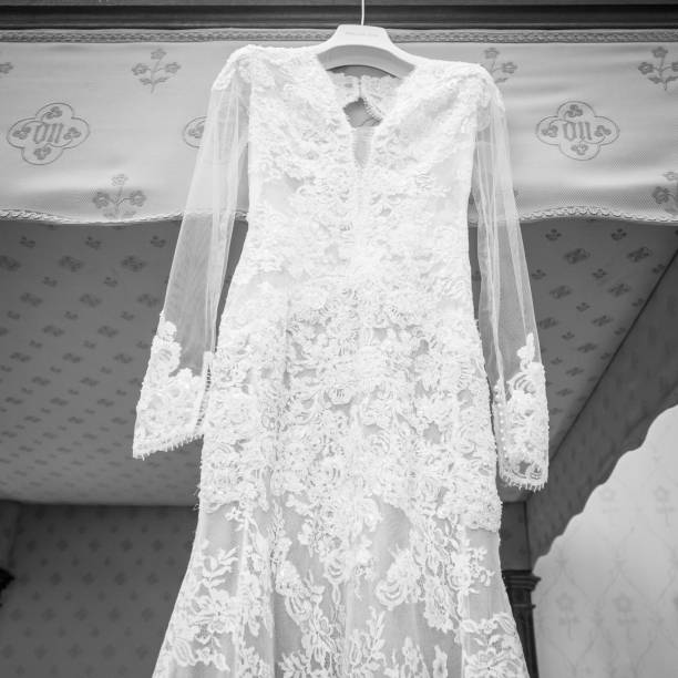 istock Lace wedding dress detail 965591868
