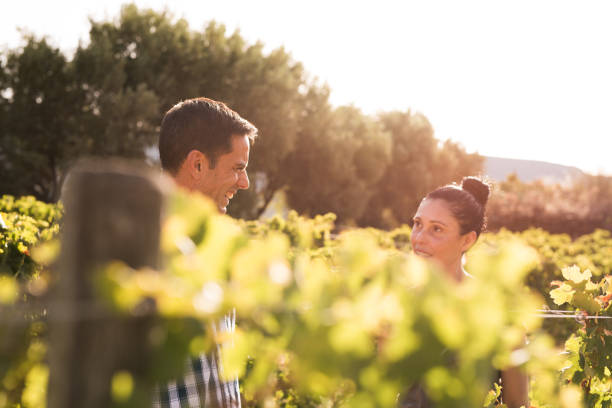 istock Two people on a day out in the vineyards 965621330