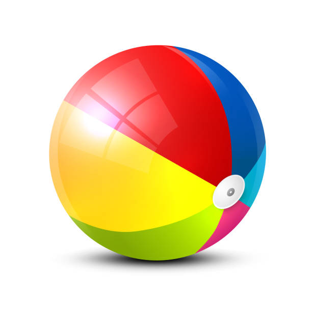 beach ball - beach ball toy inflatable red stock-grafiken, -clipart, -cartoons und -symbole