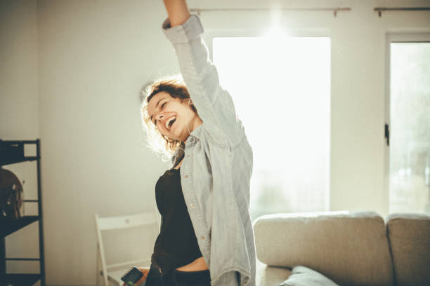 istock Excitedly Dancing to the Music 965637200