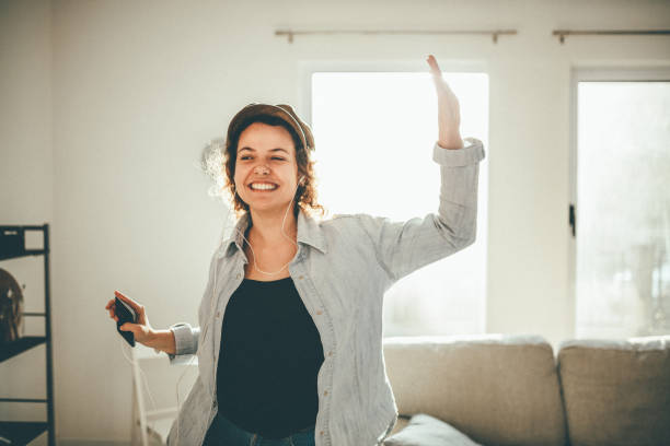 istock Excitedly Dancing to the Music 965644326