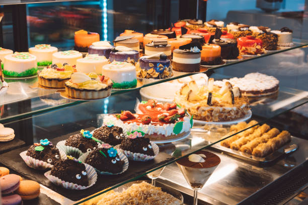 istock Different small homemade cakes in a cake buffet 965649114